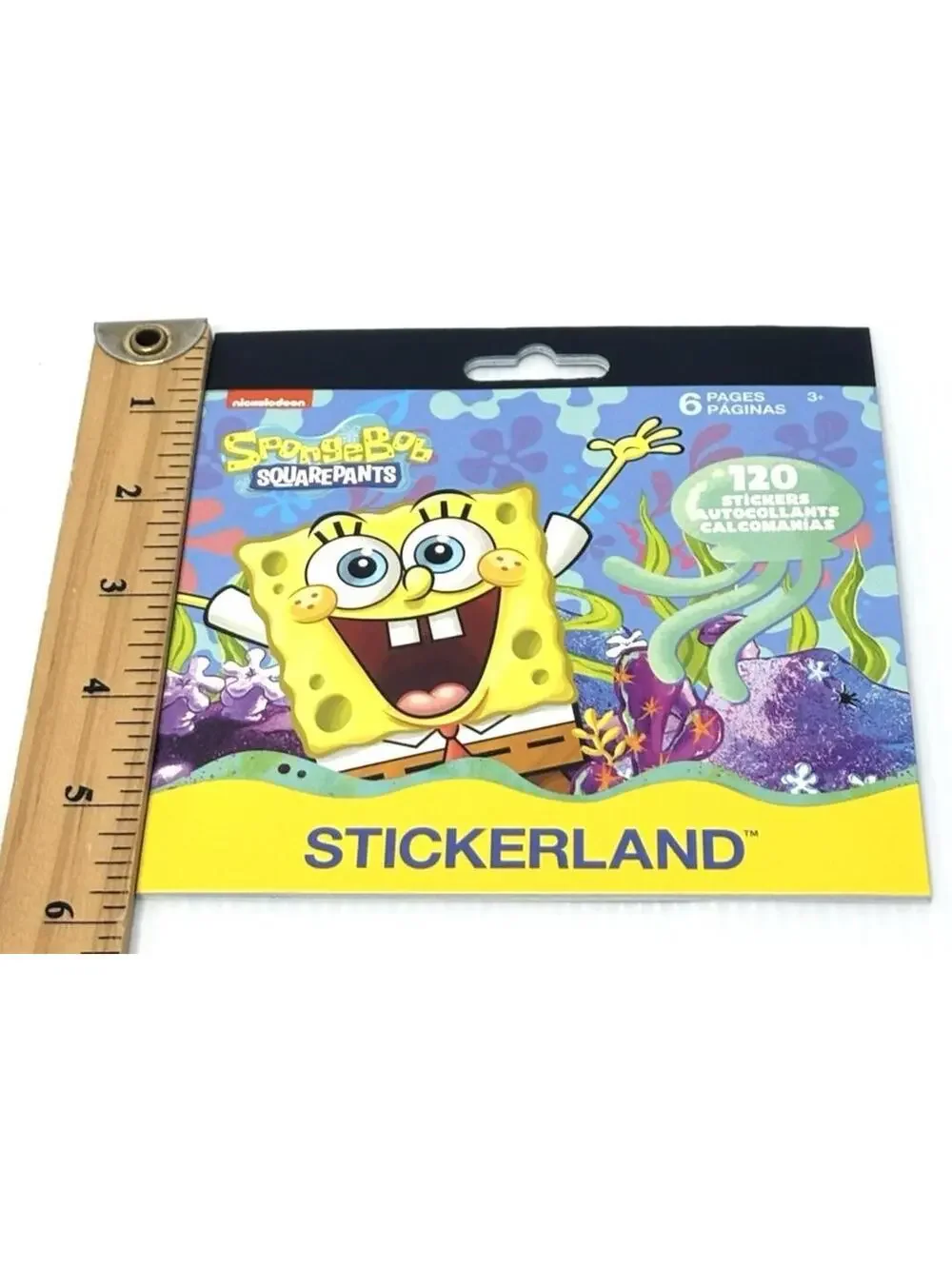 SpongeBob SquarePants Stickerland Pad 120 Stickers 6 Pages Nickelodeon New